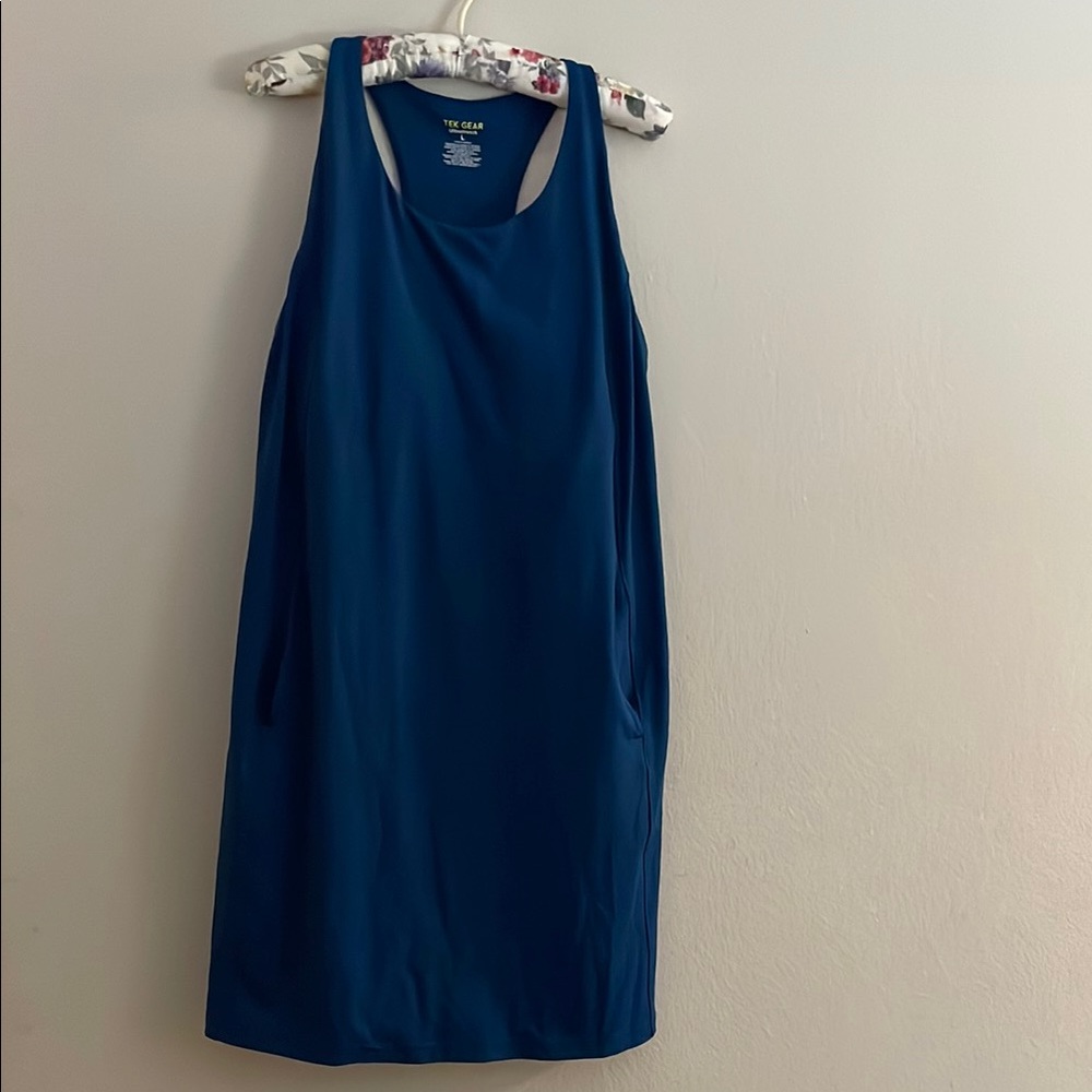 Tek Gear Blue Halter Sheath Mini Dress